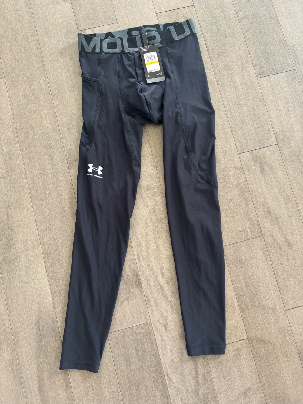 Under Armour Black Men’s Performance Compression Tights - Picture 2 of 9